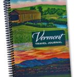 Multicolored photo of the front cover of the Vermont Travel Journal.