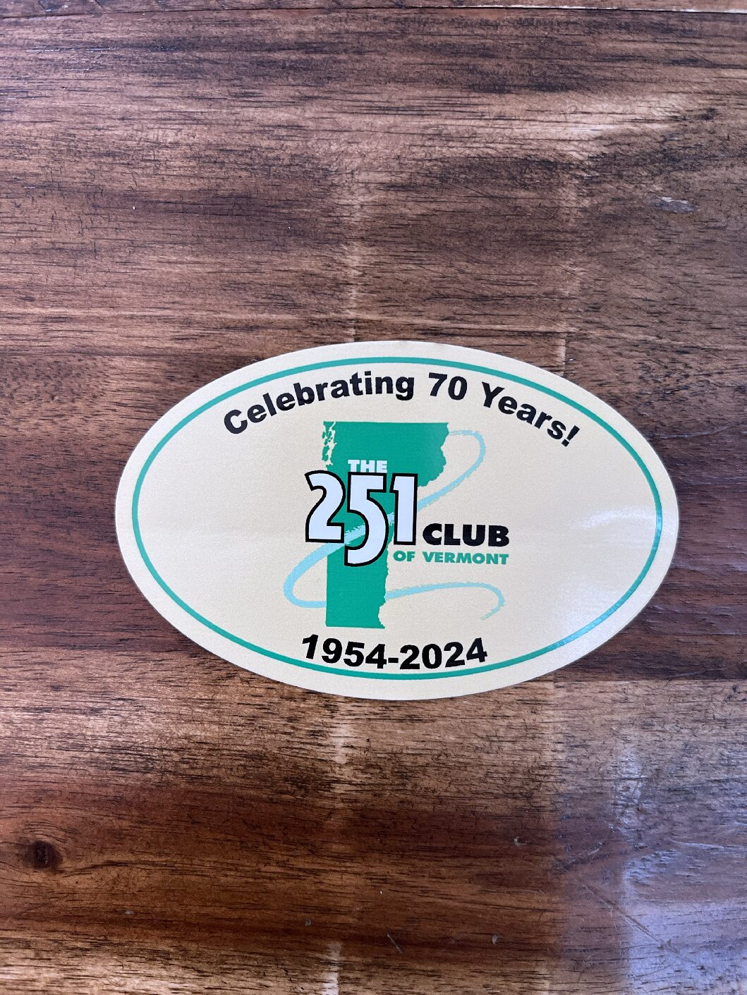 Celebrating 70 Years Oval Decal!